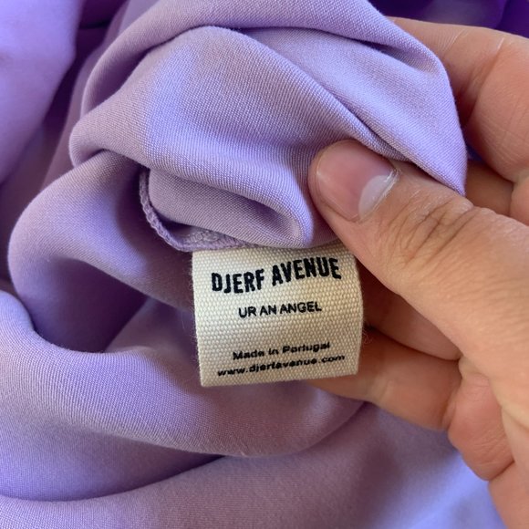 NWT Djerf Avenue Dream Dress Maxi Iris Purple Silk-Like Size Medium - Picture 16 of 16